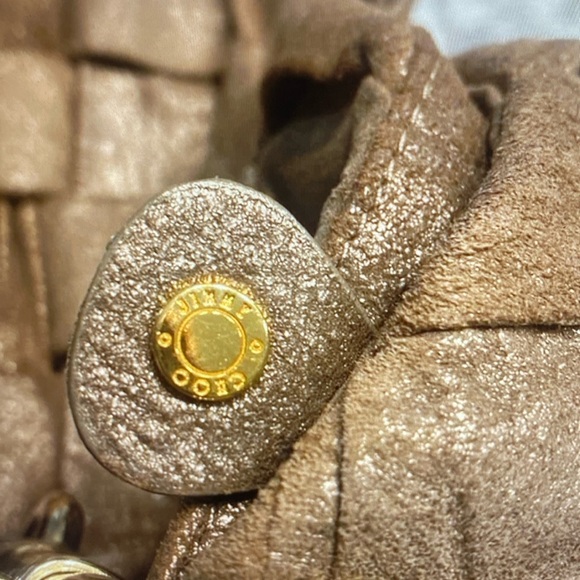 EUC JIMMY CHOO Bracelet Woven Leather Bag - Picture 11 of 12